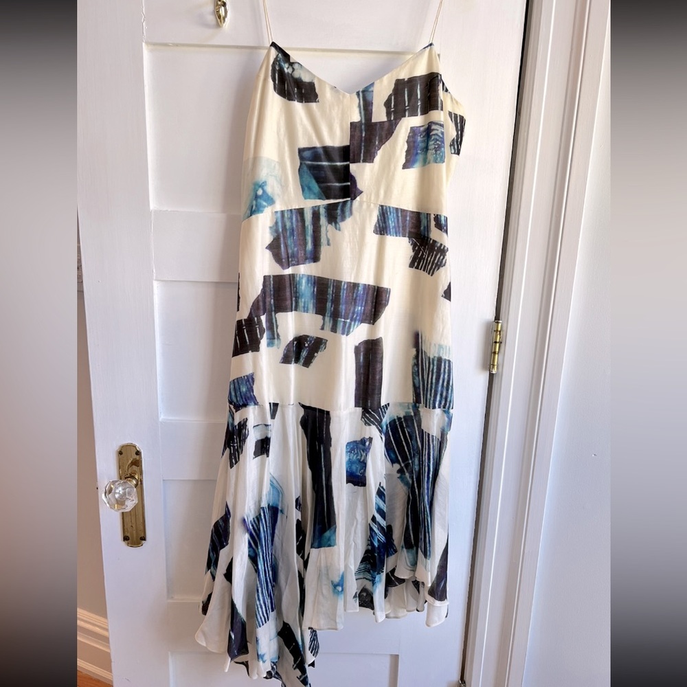 TIBI - size 2  linen silk blend asymmetrical sundress